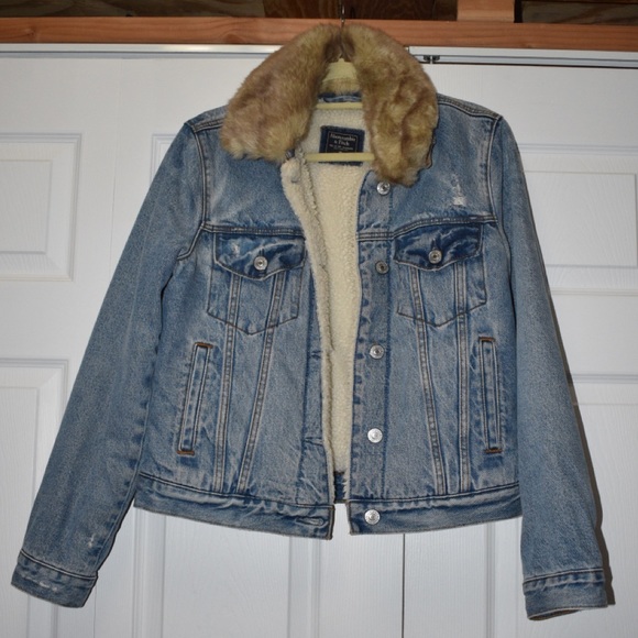Abercrombie Fitch Fur Jean Jacket 